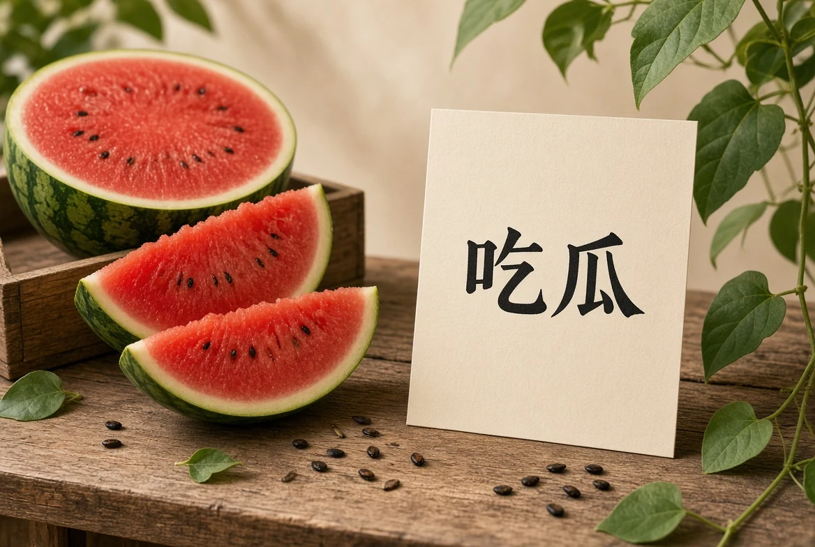 关于吃瓜内容示意